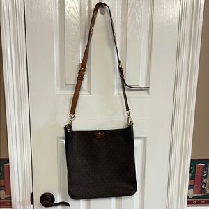 Michael Kors Brown Textured Bag with Gold Hardware